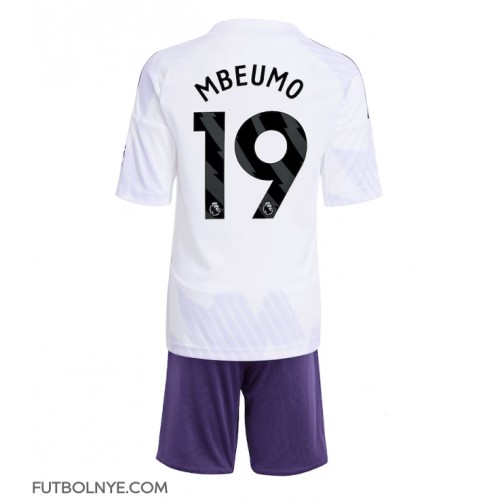 Camiseta Manchester United Bryan Mbeumo #19 Visitante Equipación para niños 2025-26 manga corta (+ pantalones cortos)